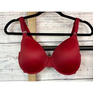 Warners No Side Effects Underwire Bra 36D Red Wine Full Coverage